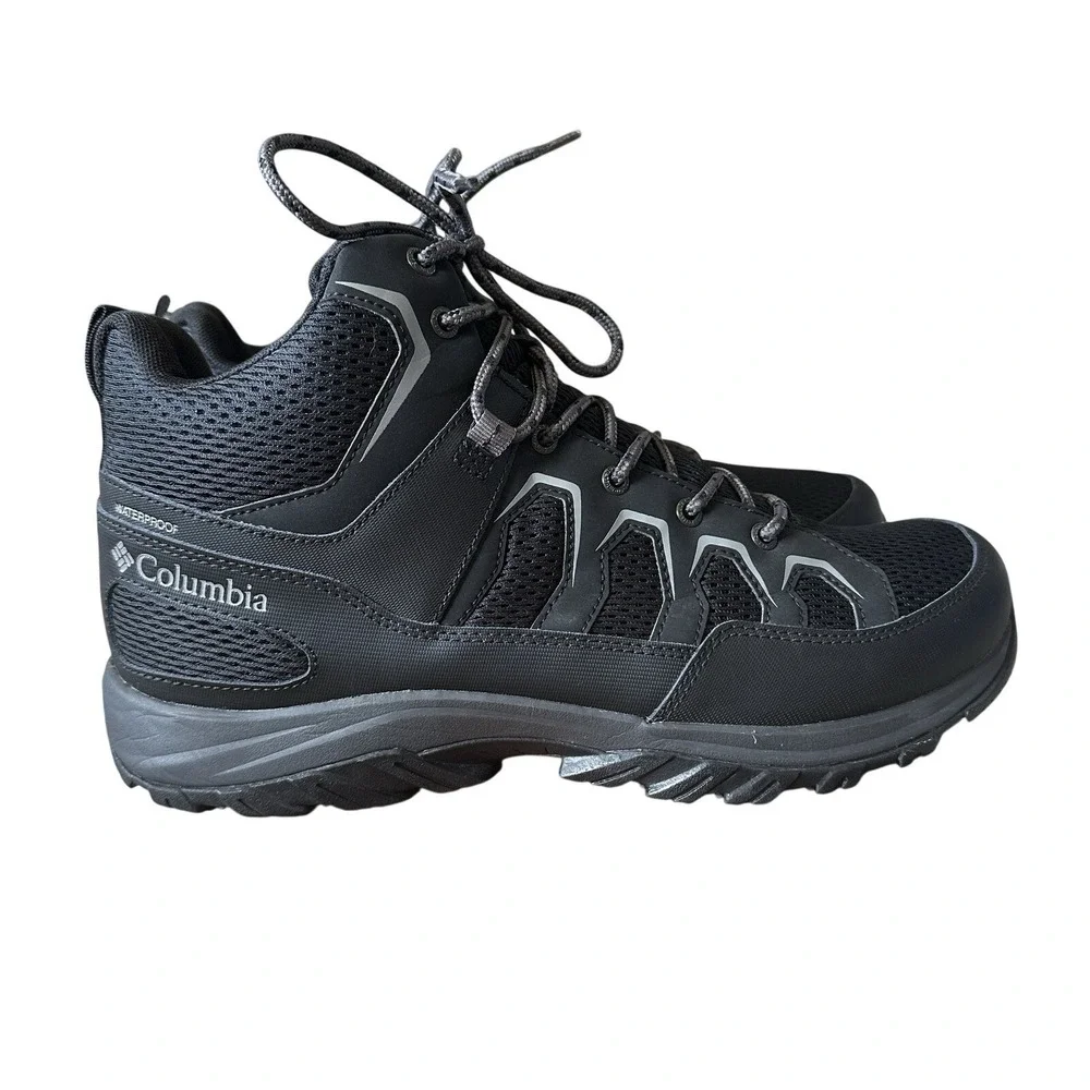 NEW Columbia Granite Trail Mid Waterproof Boots Mens Sz 13 Black Hiking Gorpcore